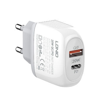 Kućni punjač LDNIO PD 20W + QC 3.0 USB-C za rasvjetu