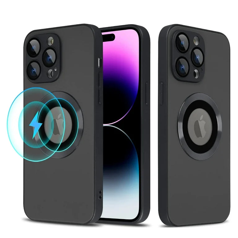 Silikonska maska ​​iPhone 14 Pro AG Glass Graphite Magnetic