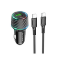 BOROFONE Auto Punjač 2U1 PD48W Type-C Black