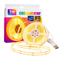 COB LED traka 5 metara topla bijela s USB kablom – MOJFON