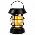 LED fenjer lampa – retro crna, topla svjetlost