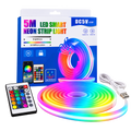 RGB neon LED traka 5 metara sa daljinskim i USB kablom – MOJFON
