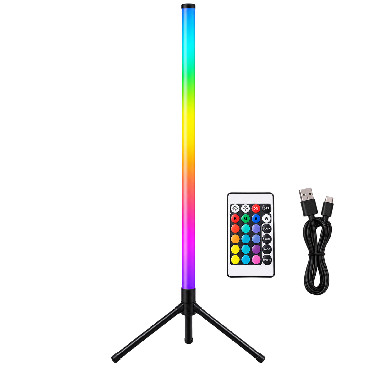 RGB LED podna lampa 1,2 m – daljinski i aplikacija – MOJFON