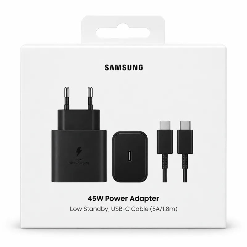 Samsung 45W adapter i USB-C kabal 1,8 m
