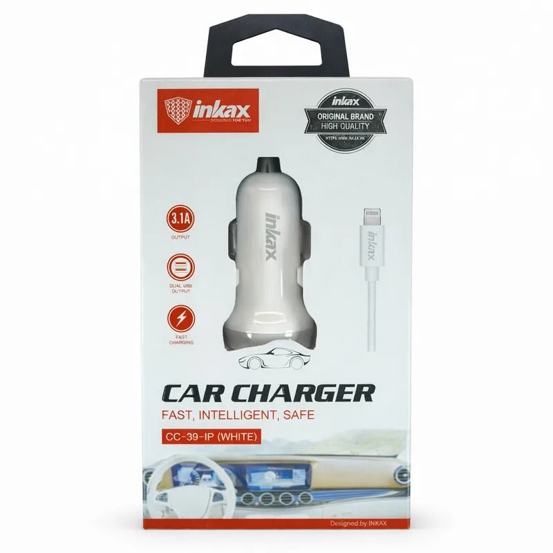 Inkax CC-39 auto punjač 3.1A + iPhone kabel