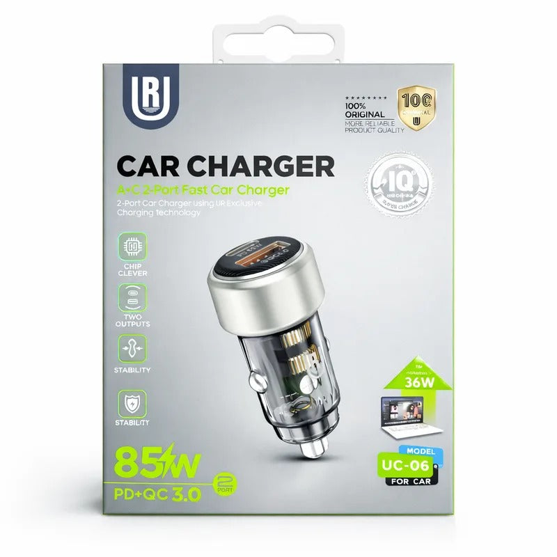 UR UC-06 auto punjač 85W USB-A + USB-C