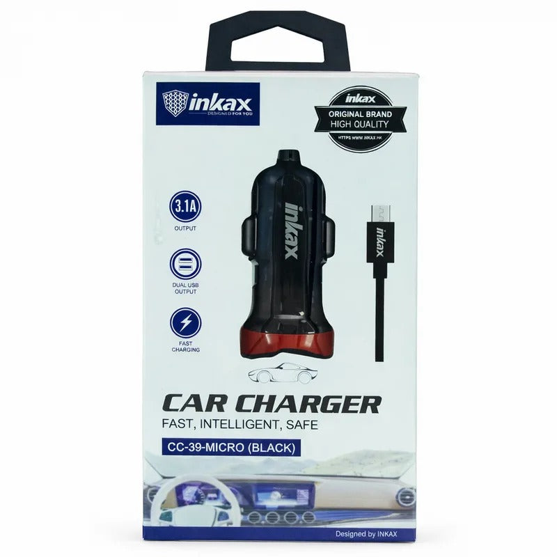 Inkax CC-39 auto punjač 3.1A + Micro USB kabel