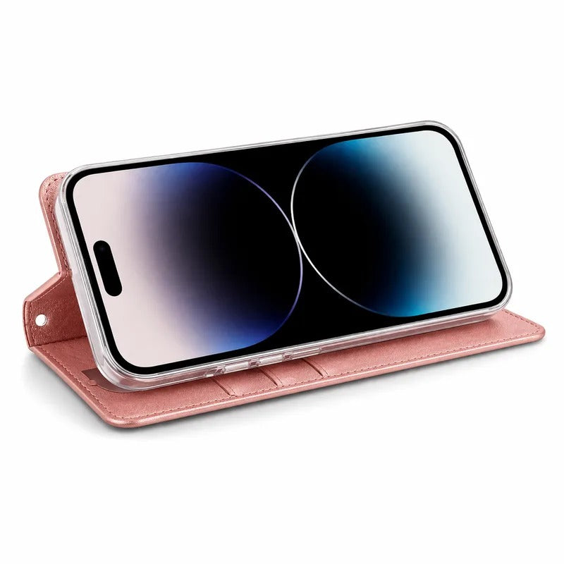 Hanman preklopna futrola za Samsung Galaxy S24 - Roza (zlatni detalji) detalj